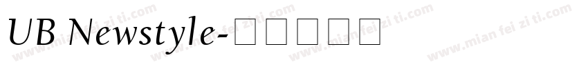 UB Newstyle字体转换